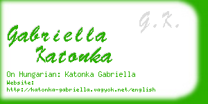 gabriella katonka business card